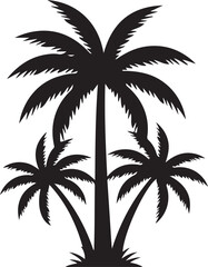 Fototapeta premium palm tree, silhouette, tropical, vector, icon, island, beach, summer, coconut, tree, nature, plant, exotic, isolated, black, white, floral, garden, vacation, travel, holiday, coast, shore, ocean,