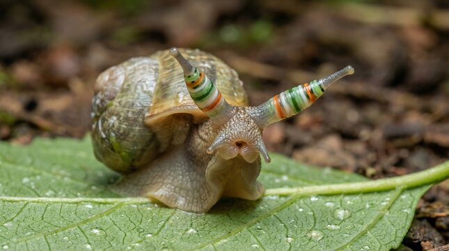 Snail on a leaf