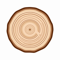 Fototapeta premium Scientific Illustration of Tree Rings Cross-Section, Showing Annual Growth Patterns and the Passage of Time, Ideal for Ecology and Nature Concepts