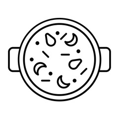 Obraz premium 4387-Seviyan pot Vector Line Icon Design