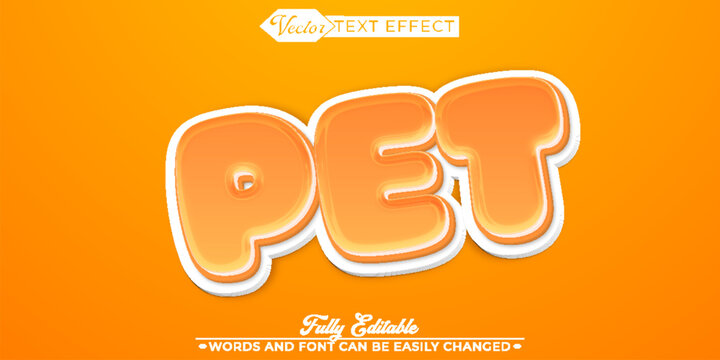  Cute Pet Companion Animal Typography Vector Fully Editable Smart Object Text Effect