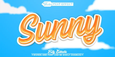 Obraz premium Bright Sunny Day Summer Typography Vector Fully Editable Smart Object Text Effect