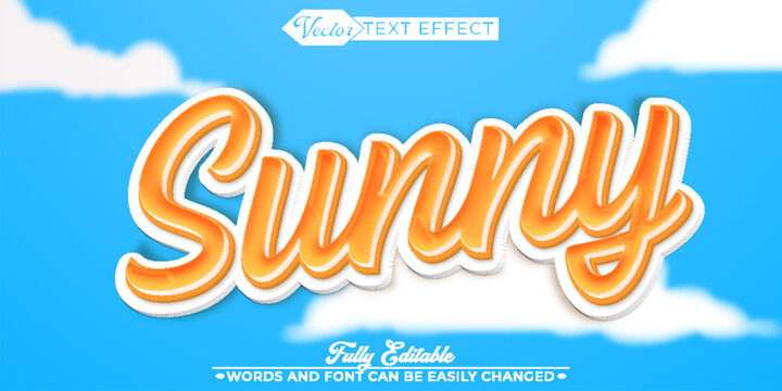  Bright Sunny Day Summer Typography Vector Fully Editable Smart Object Text Effect