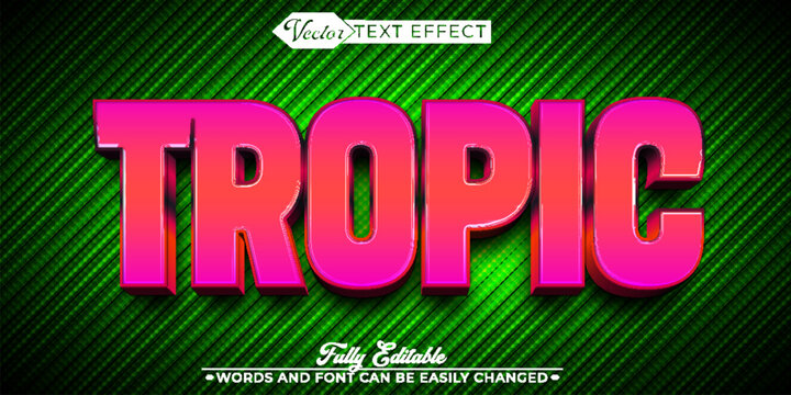  Tropical Tropic Island Paradise Typography Vector Fully Editable Smart Object Text Effect