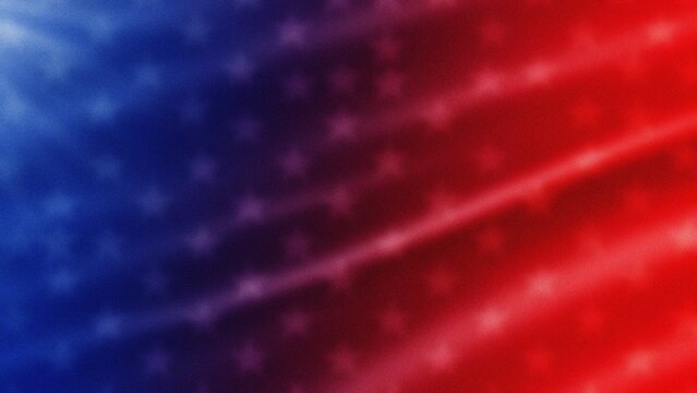 Abstract Red Blue Stars Gradient During Memorial Day 4th of July Labour Day Celebrations