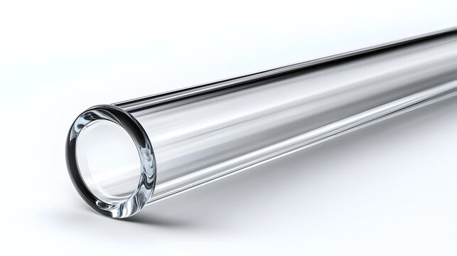 3D Render of Clear Glass Tube