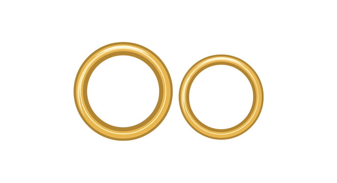 Two gold metal O ring seals.