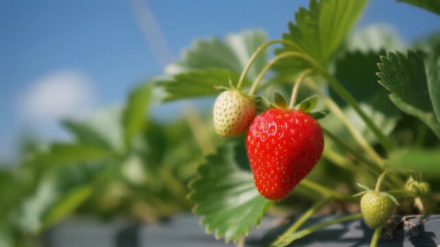 Erdbeeren auf dem Feld 