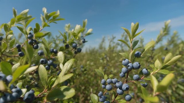 Heidelbeeren am Baum 