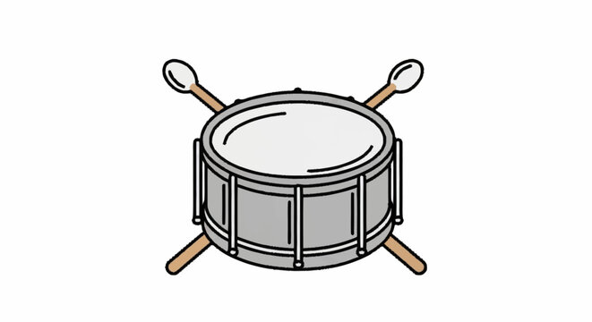 Drum and Drumsticks Musical Instrument Percussion.