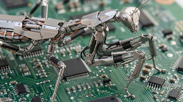 Mechanical mantis with robot arms