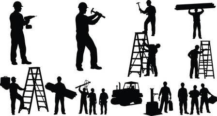 Construction workers performing various tasks © MD. SOHAN MIA