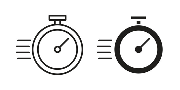 Time fast icon graphic vectors for website design