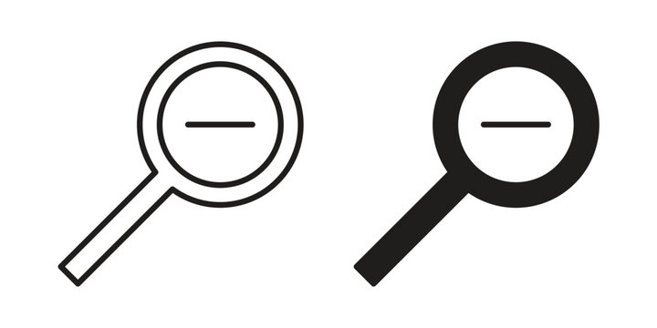 Zoom out icon graphic vectors for website design