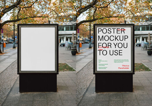 Mockup Of Customized Signage In Urban Scene