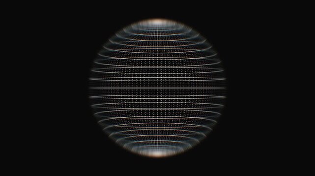 Glitch 3D Digital Sphere Spinning Abstract Animation
An abstract digital sphere spinning on black background with glitch and chromatic aberration effects for technology and vjloops artists