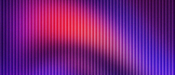 Abstract purple neon background with vertical lines and glowing pink light. Modern futuristic texture with striped pattern and vibrant gradient. Dark violet digital backdrop for web design.