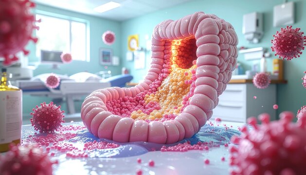Gastric Acid Activity Inside the Stomach: Hyper-Realistic Medical View