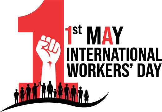 International workers day may 1st celebration icon