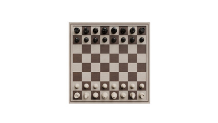 Chessboard with Pieces Set for Game © Anh
