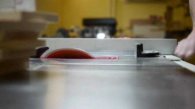 Small Carpentry Workshop Where Workers Skillfully Cut And Assemble Wood Pieces Safely And Rapidly. Media