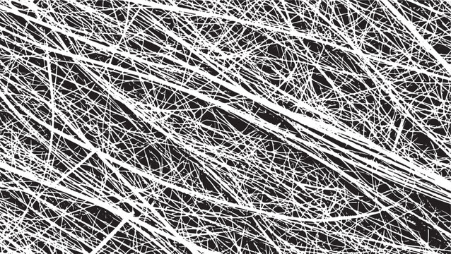 Abstract Monochrome Fiber Texture - Distressed Straw Pattern Background