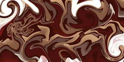 Fototapeta premium Abstract Chocolate background with liquify effect, brown marble pattern texture abstract background. Light marble texture background,
