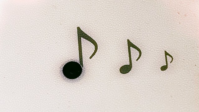 Artistic eighth music notes pattern set representing rhythmic sound melody icons for creative media and audio design projects