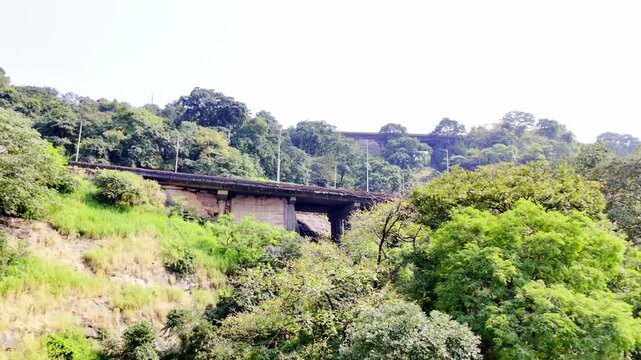 Aerial View of Forest Bridge in Lonavala Hill Station Maharashtra