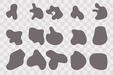 Fototapeta premium Modern Abstract Blob Shapes Pack, Organic Fluid Forms Collection, Minimalist Vector Elements for Web Design, Posters, Backgrounds and Branding