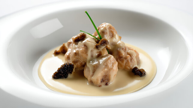 milk-fed veal sweetbreads with morel mushrooms