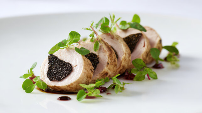 guinea fowl galantine with truffle vinaigrette