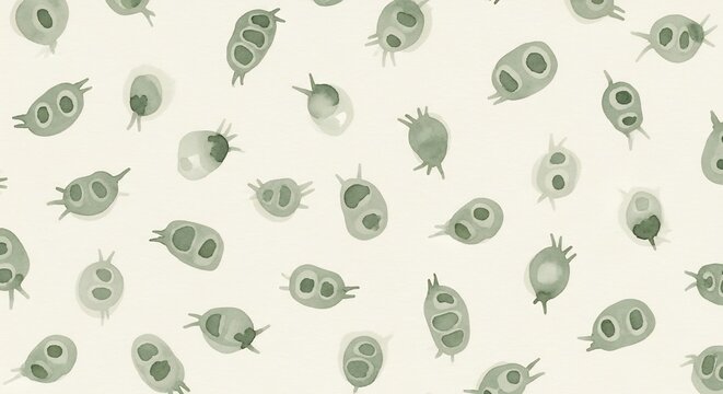 Microscopic Organisms Pattern Illustration.