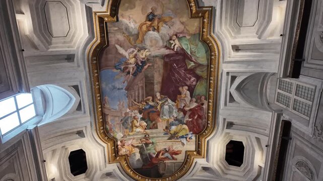 Ceiling Fresco Miracle Of The Chains San Pietro In Vincoli Rome