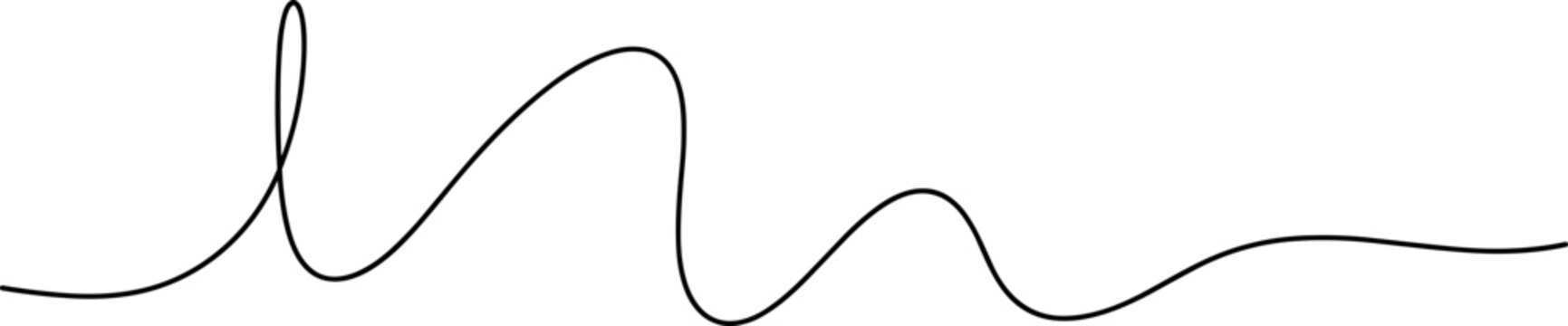 Abstract single line drawing, continuous curve, minimalist, simple, fluid motion, organic shape, white background