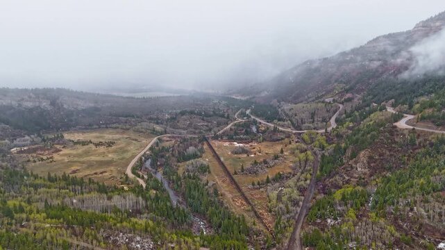 Spring Snowstorm Rolling In The Mountains Of Colorado Timelapse