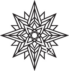 Obraz premium Geometric Star Pattern Icon 