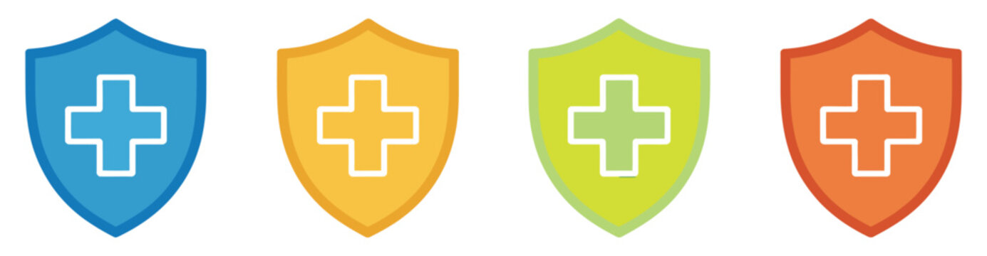 Prevention icon set color multiple style collection, line solid outline and filled icons, safety measures symbols, health precaution concepts, warning and protection elements, modern vector design for