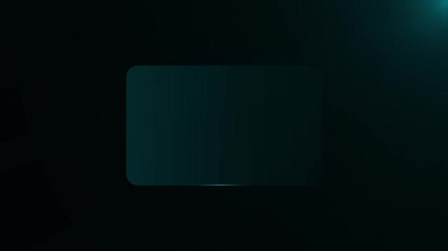 Glass Morphism Modern UI Overlay Rounded Rectangle on Dark Background. Motion graphics of frame concept