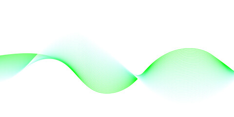 Fototapeta premium A beautiful abstract wave pattern of soft green and light blue colors flowing across a clean white background
