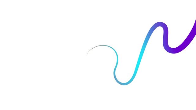 Animated colorful drop of liquid moving. Fluid effect. Looped video. Vector illustration isolated on white background. 