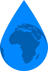 Fototapeta premium Earth Inside Water Drop