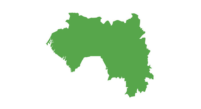 A vibrant green solid shape illustrating the geographical outline of the nation of venezuela high quality professional detailed