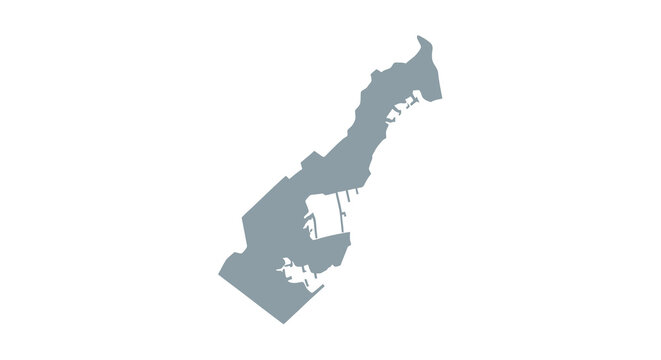 A simplified monochromatic map illustration depicts the geographical outline of the country of morocco high quality professional detailed