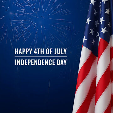 Happy independence day celebrating america's 4th of july with patriotic pride