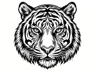 Fototapeta premium tiger head vector