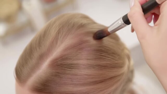 Expert Technique For Natural Hair Appearance. Salon And Home Hair Maintenance With Skillful Application