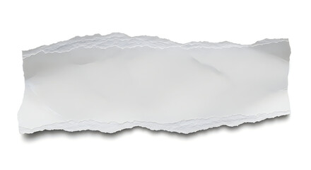 Obraz premium Torn paper piece with white background isolated texture for design and creative projects