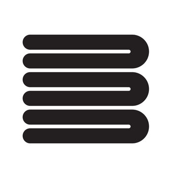 Solid vector illustration of a neat stack of folded towels or clothes.