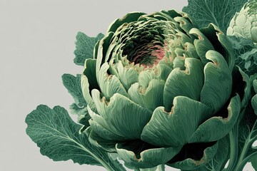 Obraz premium Exquisite Flower: A close-up view unveils the intricate layers and delicate details of a captivating flower, with each petal contributing to its singular beauty. 